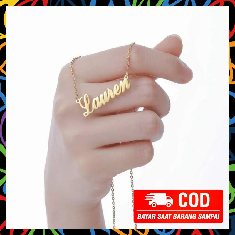 kalung nama titanium anti karat kalung nama titanium kalung nama anak