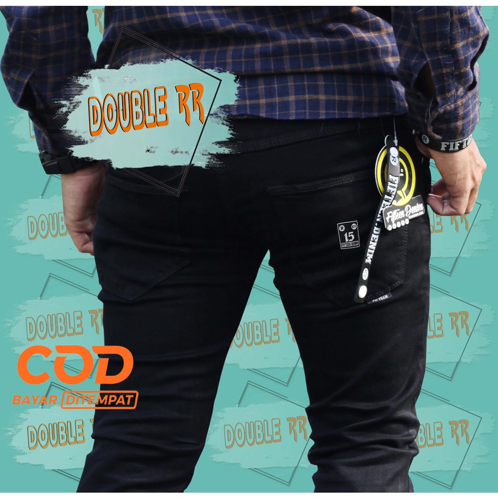 FIFTEEN DENIM celana jeans TERLARIS panjang skinny semi slimfit cowo/cowok/pria murah dan grosir