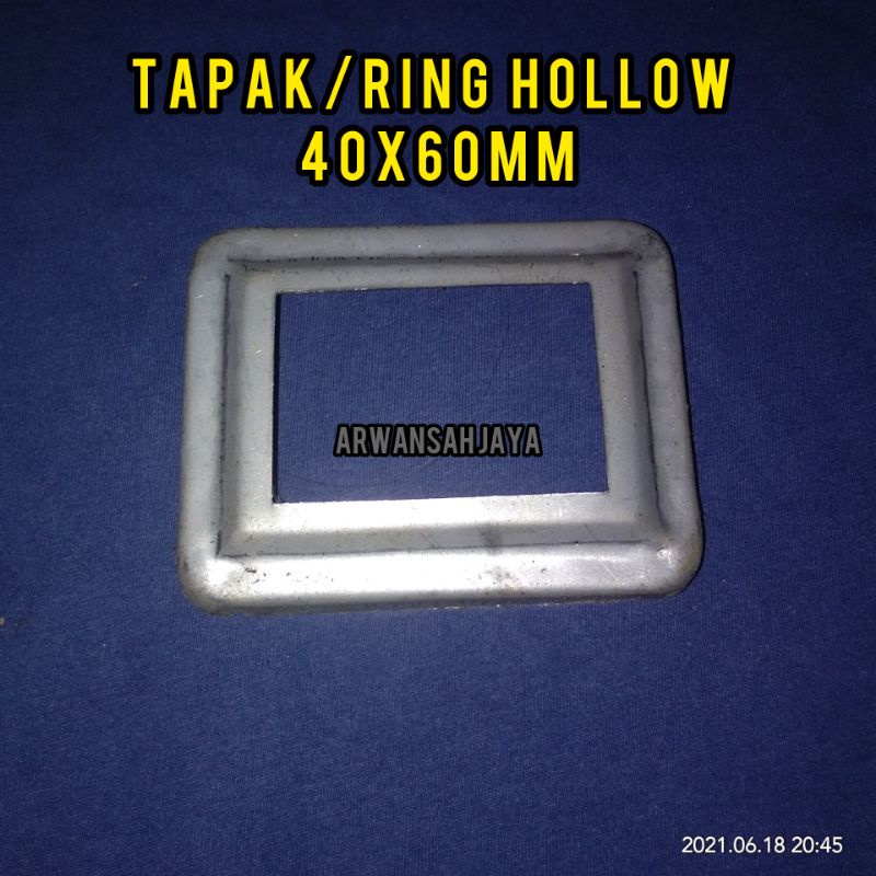 TAPAK/RING HOLLOW 40x60mm ORNAMEN PAGAR BESI