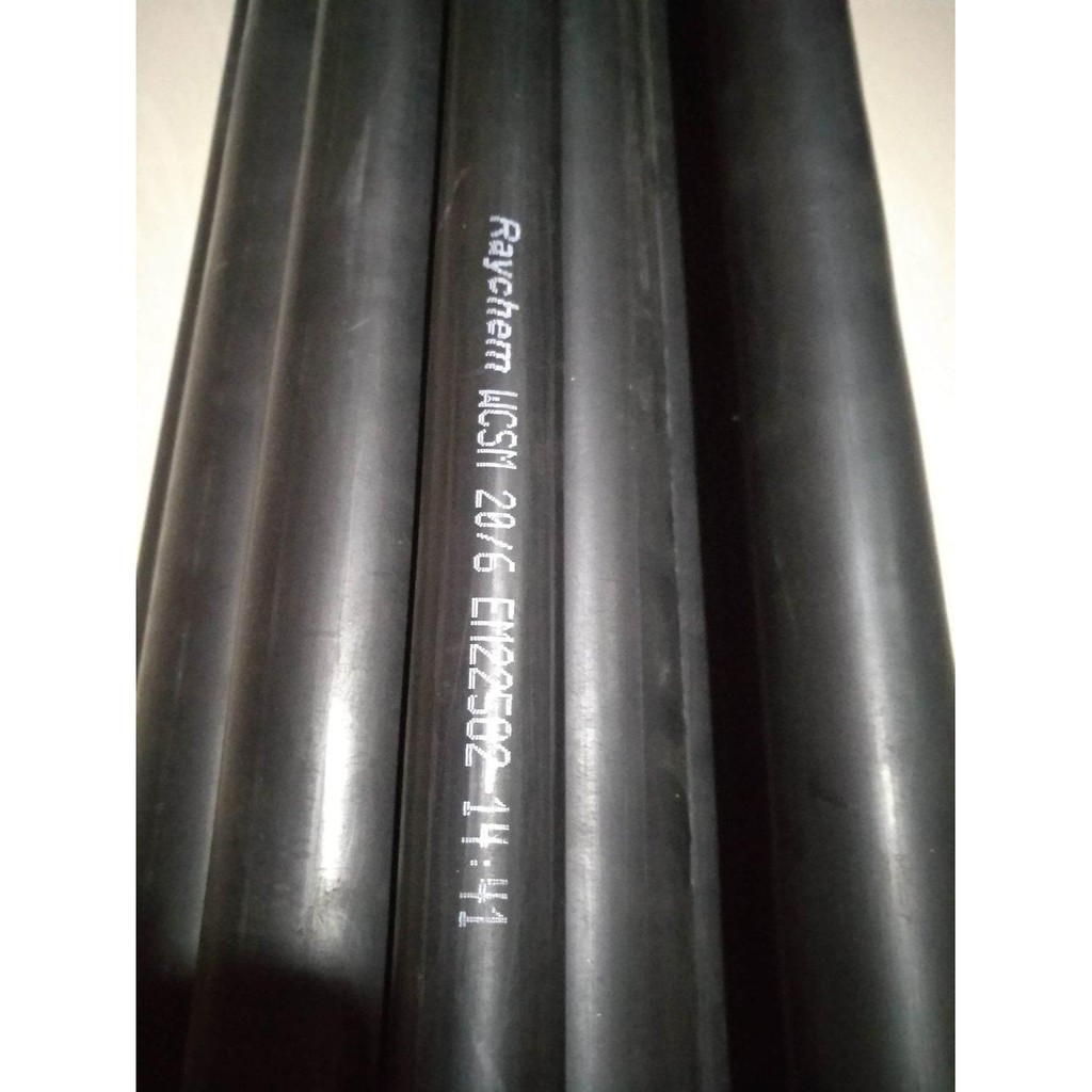 Jual ISOLASI BAKAR RAYCHEM HEAT SHRINK TUBING HEATSHRINKABLE WCSM 20-6 HITAM PANJANG 1MTR Limited