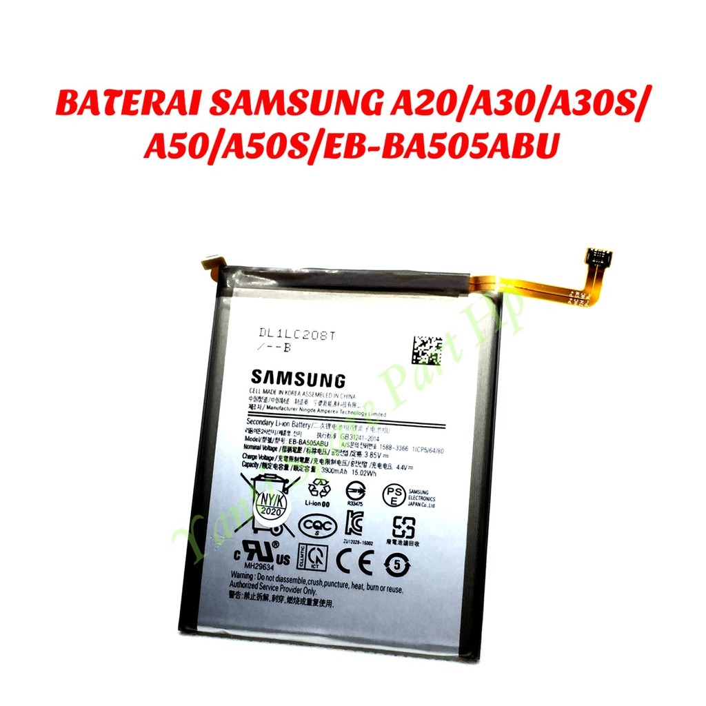 Baterai Samsung A20 A30 A30S A50 A50S EB-BA505ABU Original New