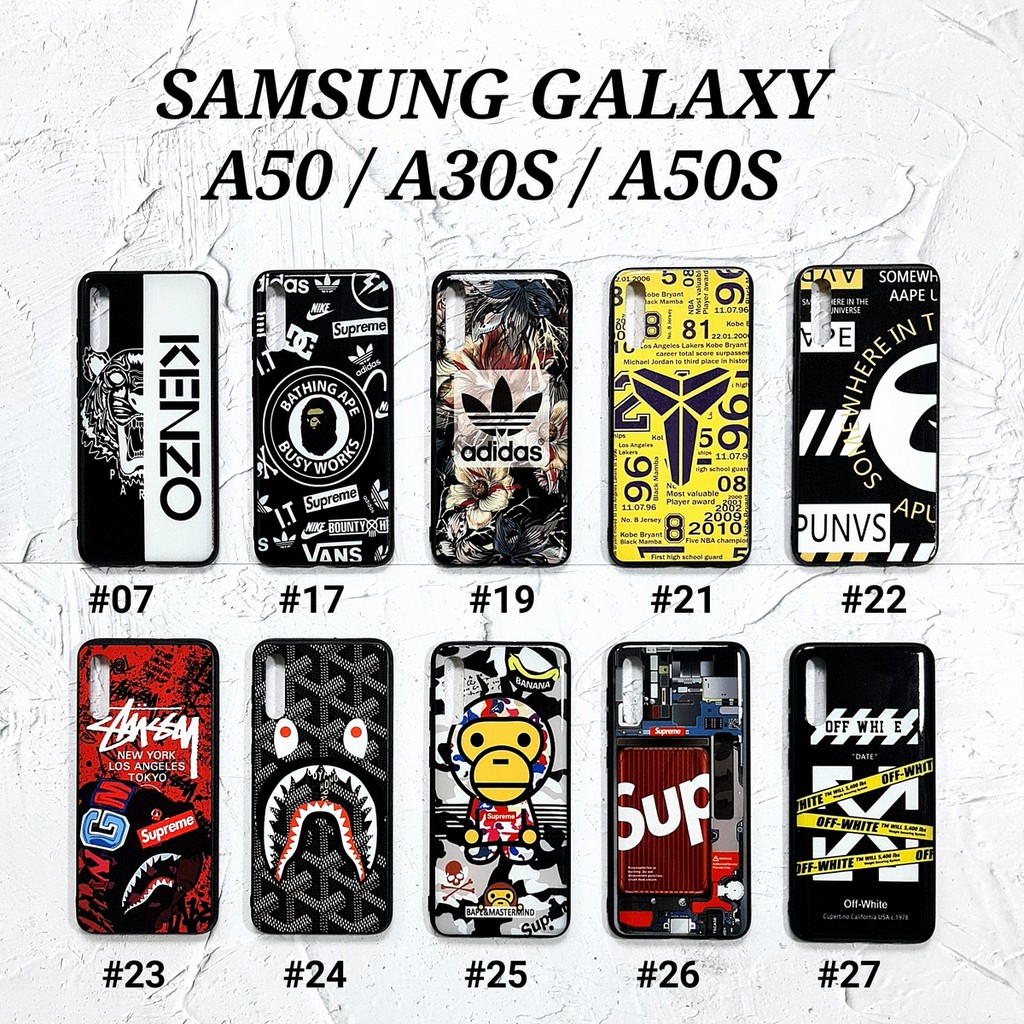 SAMSUNG GALAXY A10 A20 A30 A40 A70 A50 A50S A30S A20S A10S | MAN GLOSS Soft Hard Case Bape Stussy