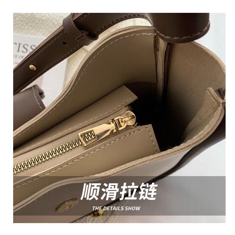 BJ15376 - BLACK/COFFEE/KHAKI - TAS WANITA FASHION IMPORT MODIS ELEGAN TERMURAH TERLARIS TERBARU BAGSTORE JAKARTA TAS BATAM EL5376 MIRIP ZC2838