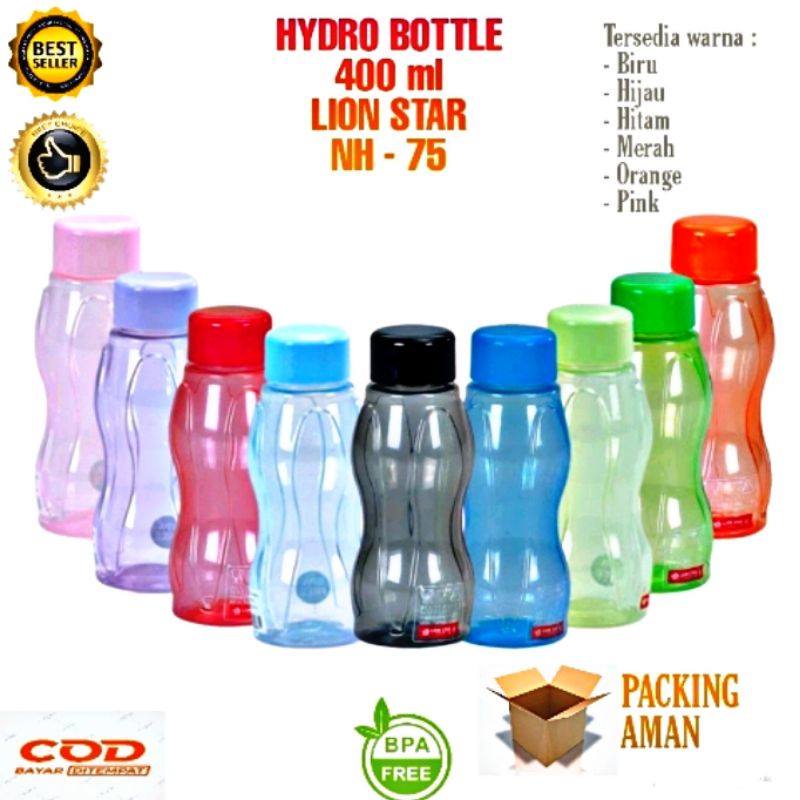 PROMO (Bisa COD) Lion Star Hydro Botol Minum Bottle 400 ml NH-75 Botol air botol plastik termos