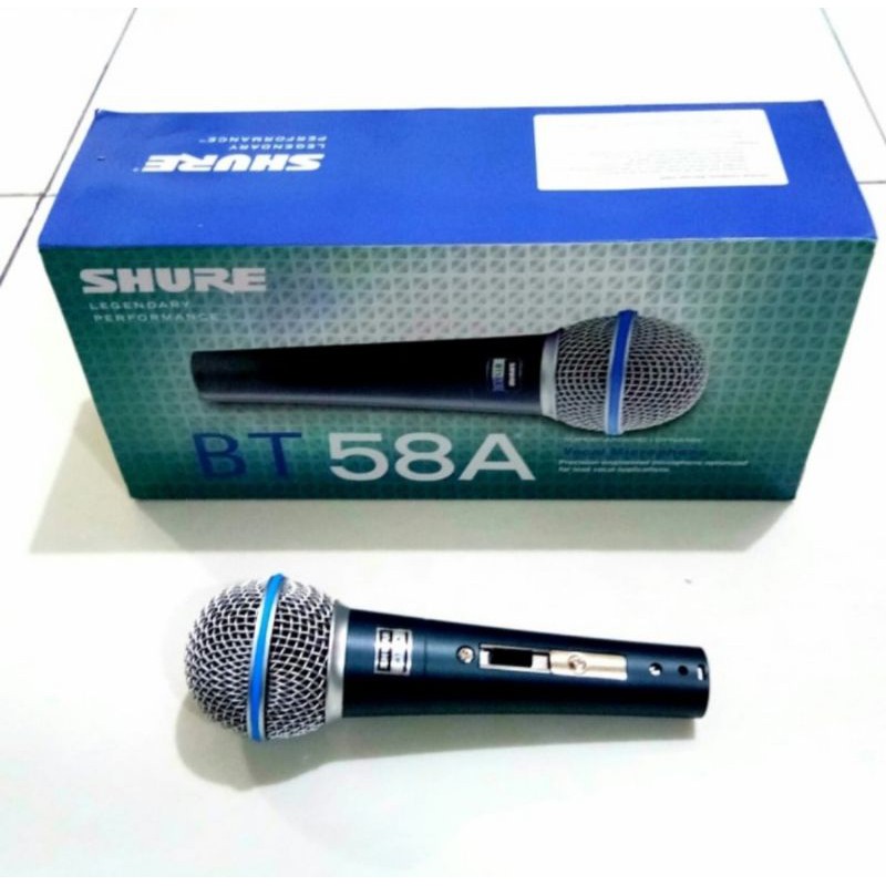 Microphone Mic Shure BT58A Shure 58A dengan switch Mik Mikrofon bagus