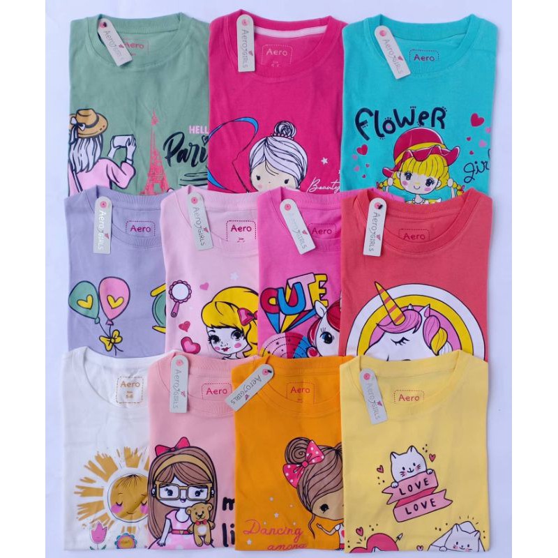 kaos aero girl/ kaos anak aero girl/ kaos anak murah
