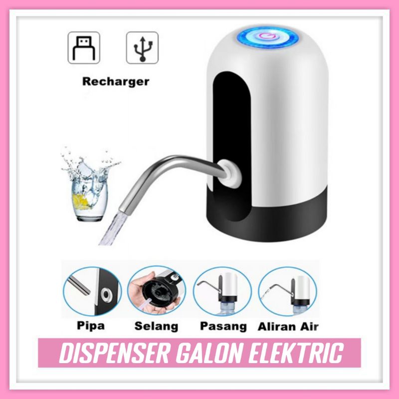 [ COD ] DISPENSER AIR GALON ELEKTRIK CHARGER / POMPA AIR GALON AQUA ELECTRIC MURAH / Pompa Air Galon