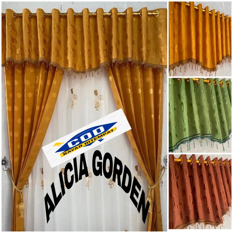 Gorden Poni Rumbai Manik manik Mewah Satu set Jendela Pintu Ruang tamu Lebar 2 meter 3 meter Murah