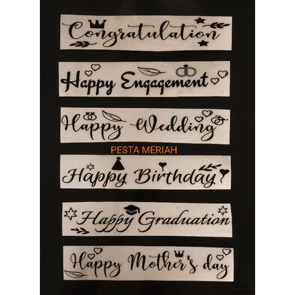 STICKER BALON PVC / STICKER HAPPY BIRTHDAY / STICKER HAPPY WEDDING / STICKER HAPPY ANNIVERSARY / STI