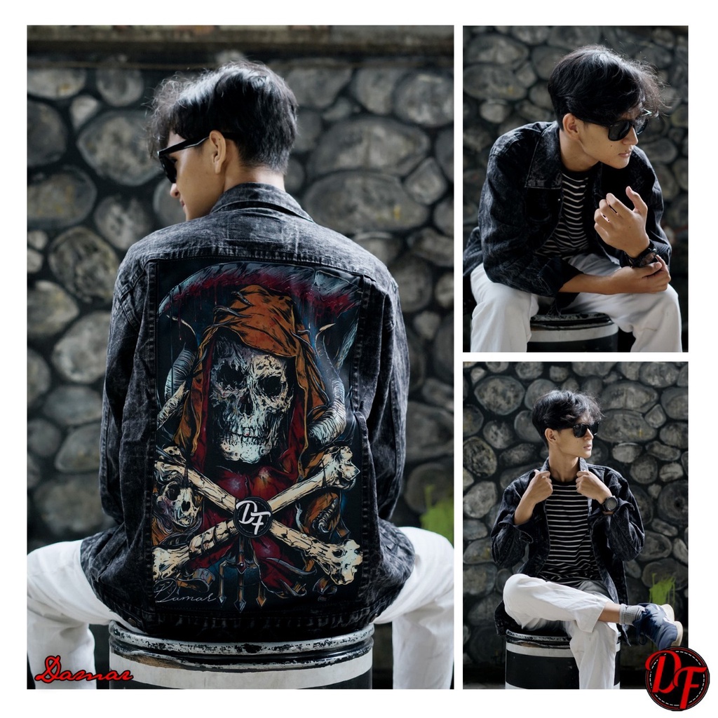 JAKET DENIM PRIA - JAKET DENIM PRINT - JAKET DENIM SANWASH - JAKET JEANS WASHING