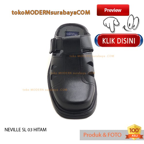 NEVILLE SL 03 HITAM sandal pria slop slip On