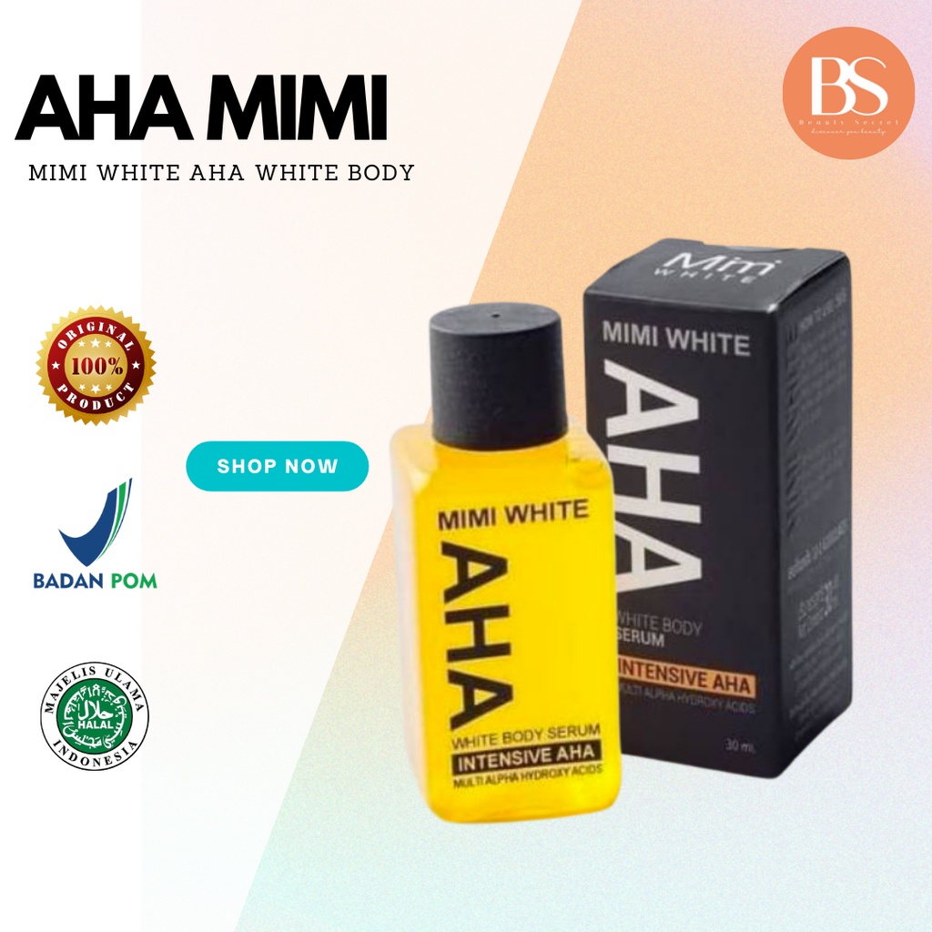 Mimi White AHA White Body Serum Intensive AHA 30ml 100% ORI [BPOM]