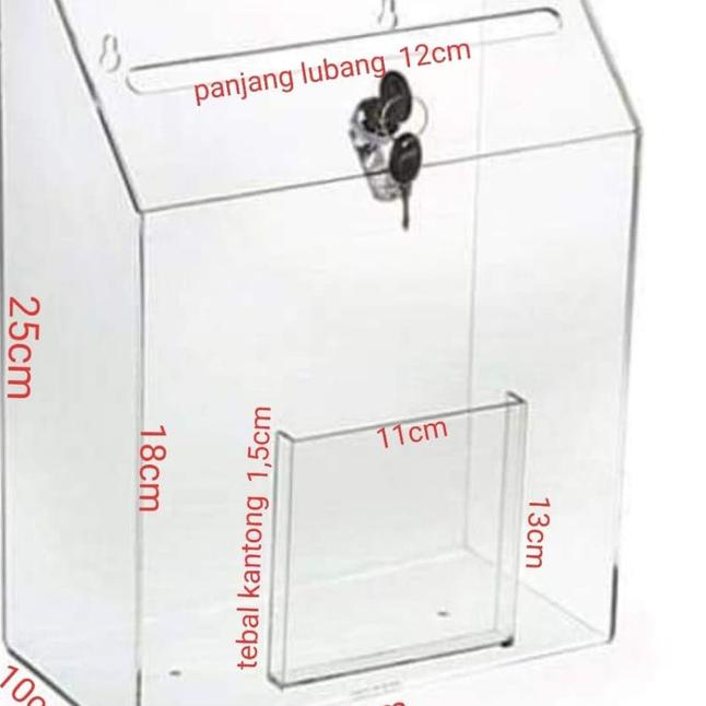 

AKrilik Kotak Saran 017 / Kotak amal acrylic box acrylic Elegan
