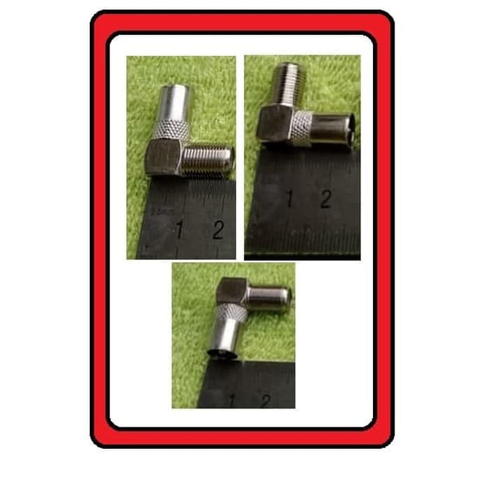 Konektor antena jack besi antena Jack tv model L Jek coaxial Connector L