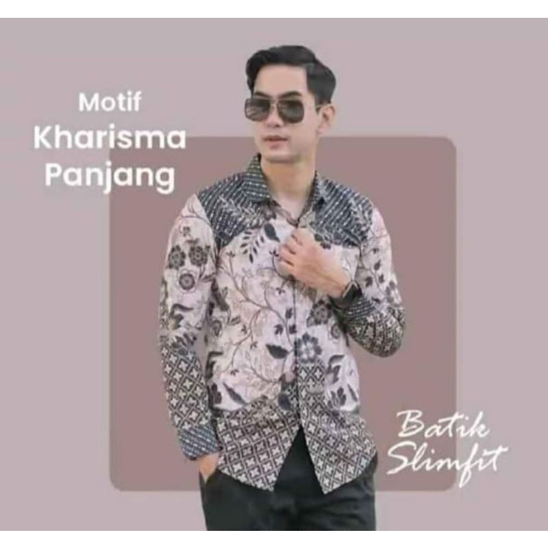 kemeja batik KHARISMA terbaru lengan panjang lapis furing | batik pria modern kualitas premium | kemeja batik pria slim fit terbaru