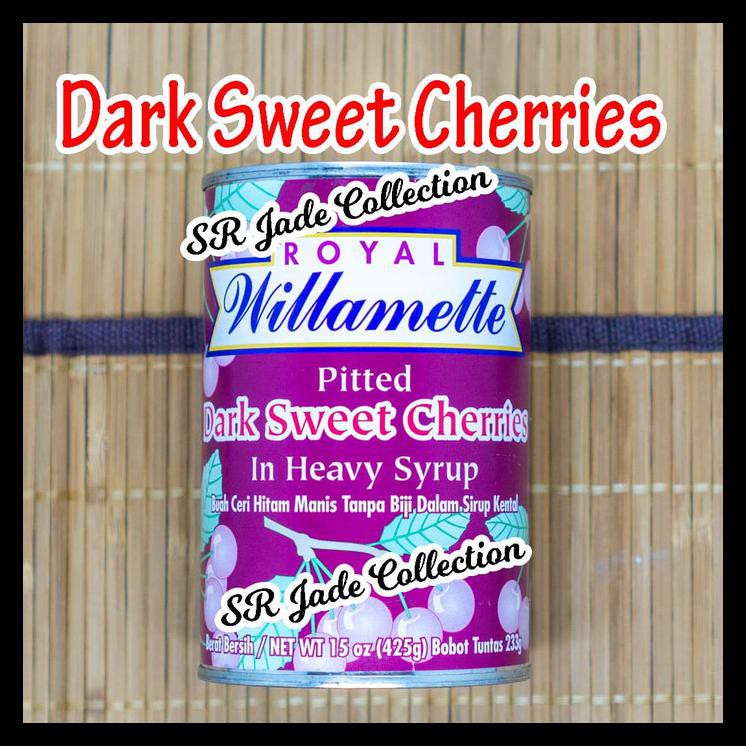 

Terlaris Royal Willamette Pitted Dark Sweet Cherries Cherry Ceri Hitam 425G Makanan Instan Kaleng