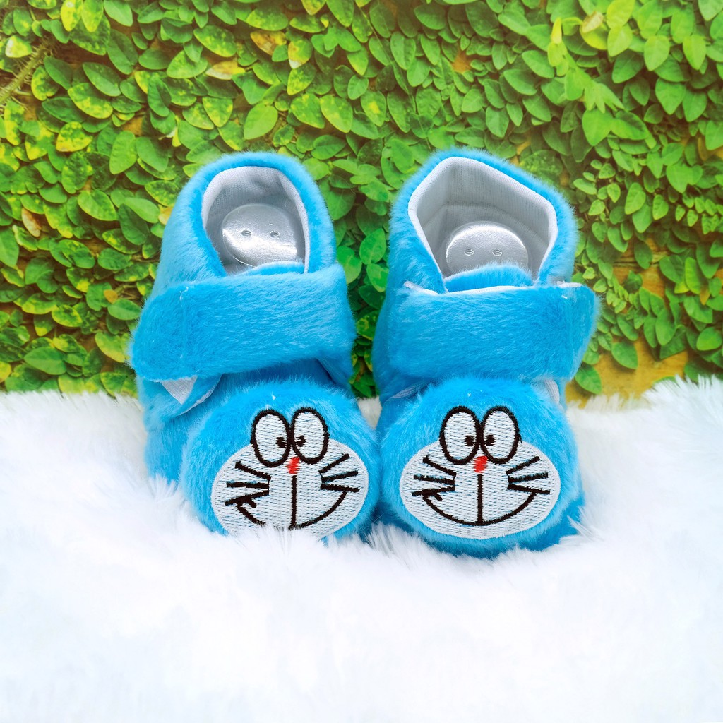 Sepatu Bayi Handmade 6-13 bln Anti Slip Prewalker Unisex Doraemon Ironmen Spidermen Keropi