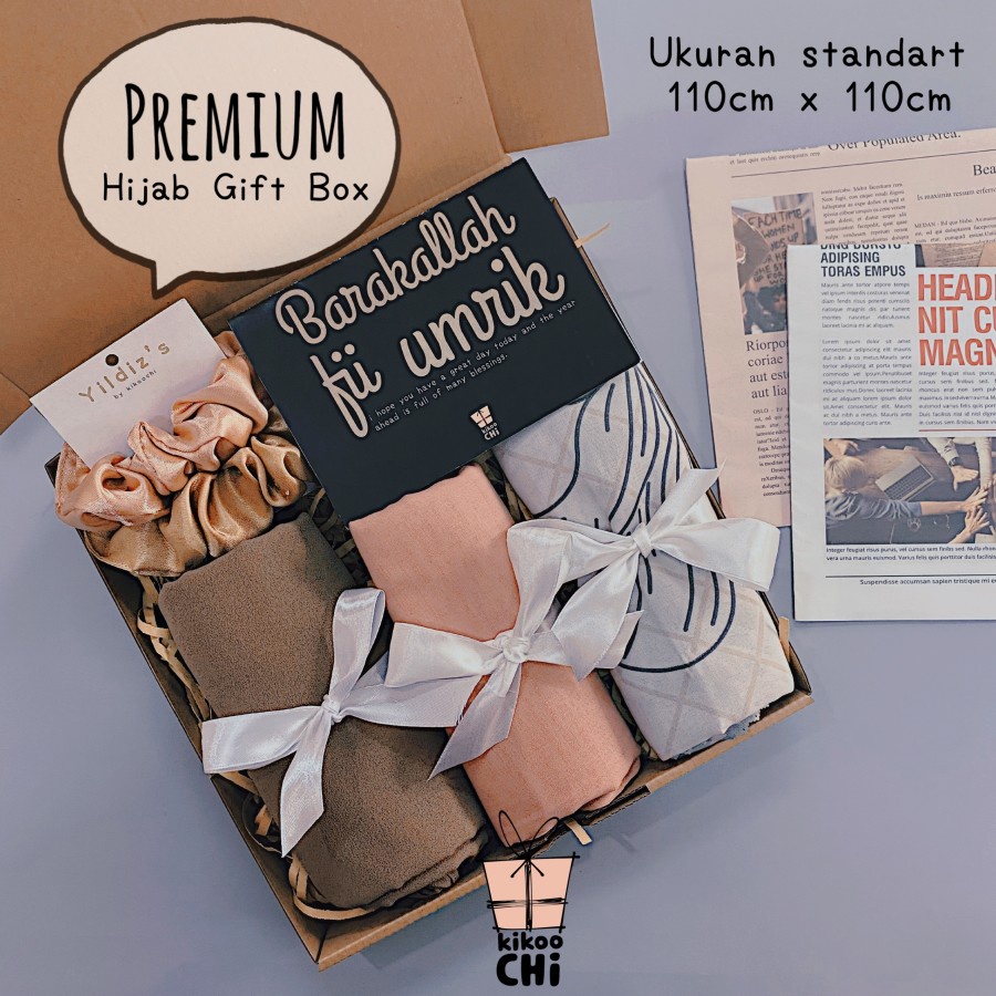 Kikoochi Ayline- Hadiah Kado Ulang Tahun Wanita Hampers Hijab Kerudung