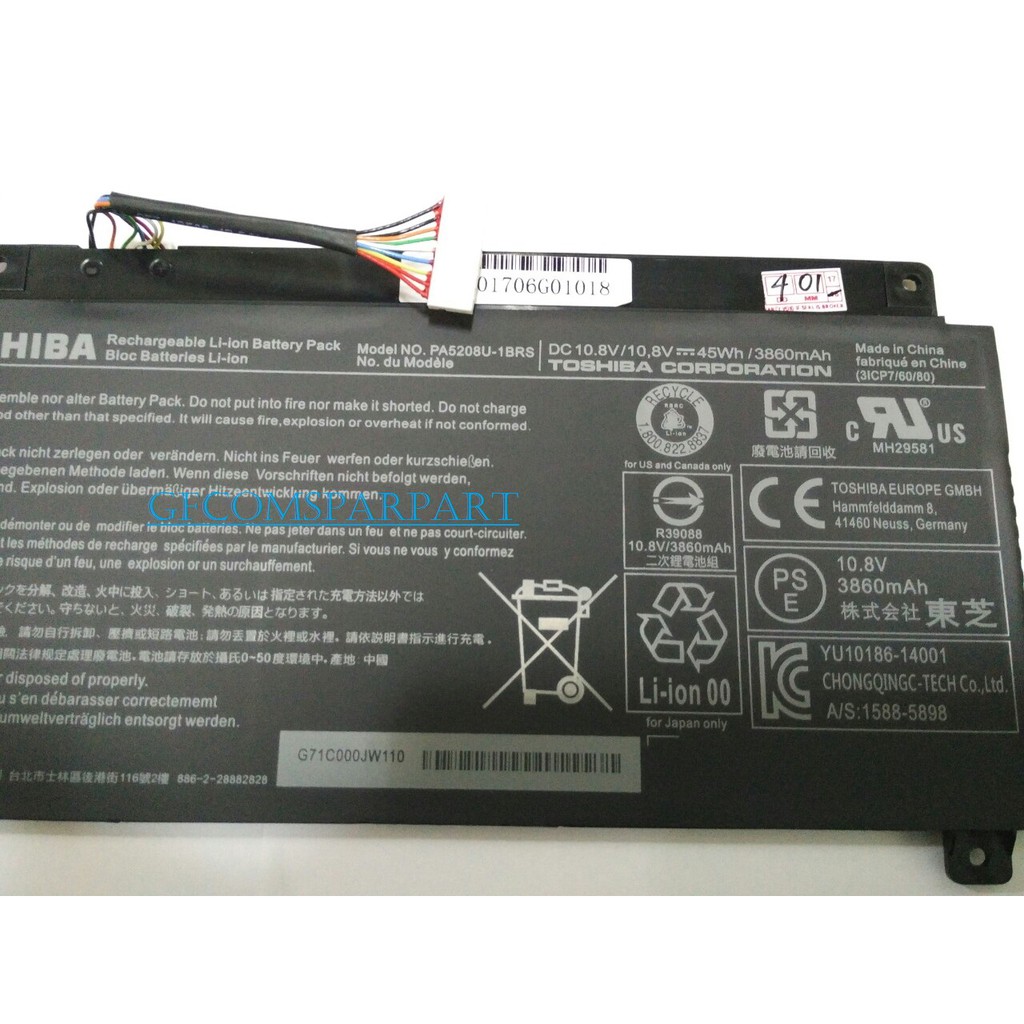 Battery Laptop TOSHIBA ChromeBook CB35-A3120 P000619700 PA5208U-1BRS Original