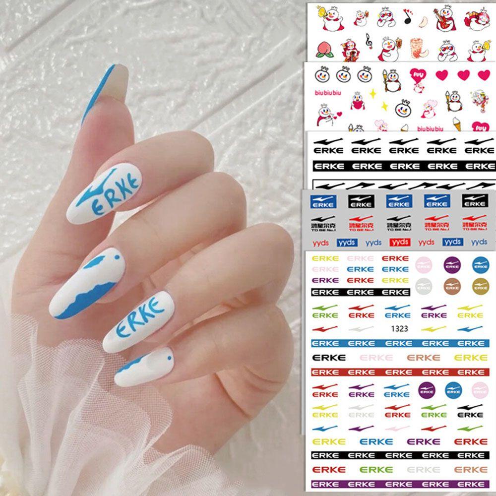 Mxbeauty Stiker Nail Art Musim Panas Smiley Perekat Manikur Aksesoris