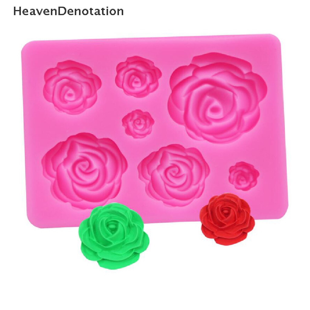 [HeavenDenotation] Rose Flower Silicone Mold Cake Decorating Tool Candy Clay Chocolate Fondant