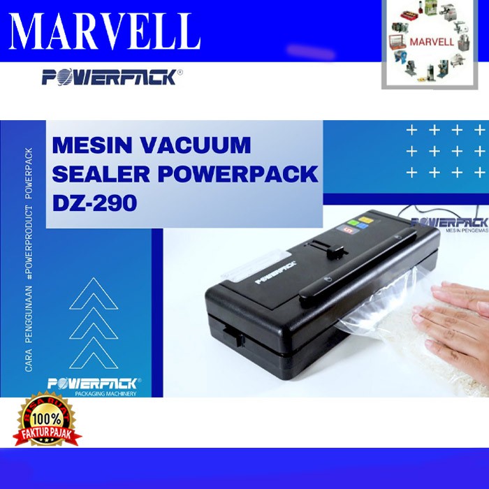 MESIN PENYEDOT UDARA PLASTIK MAKANAN DZ-290 POWERPACK
