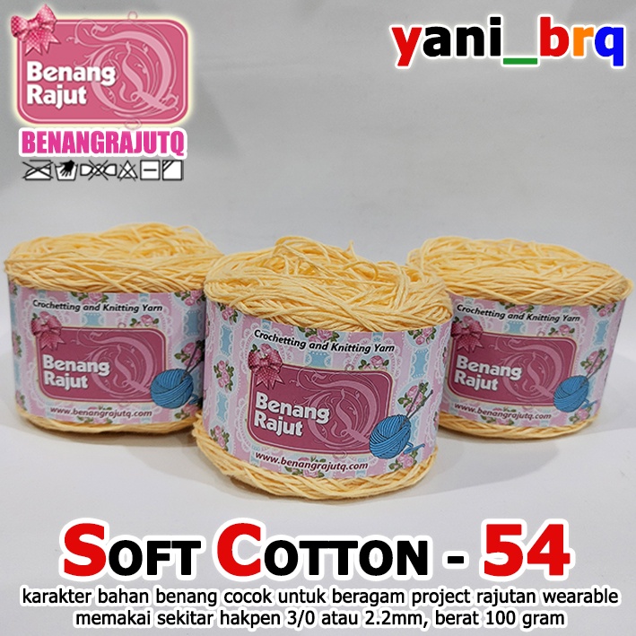 SOFT KATUN BALI SC 54 KUNING yani_brq TOKO BENANG RAJUT Q