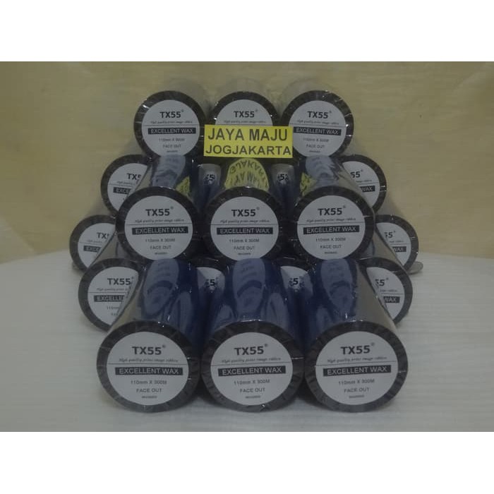 RIBBON BARCODE SONY EXCELLENT WAX TX55 110 MM X 300 METER ( F/O ) RIBBON BARCODE 110X300 110 X 300
