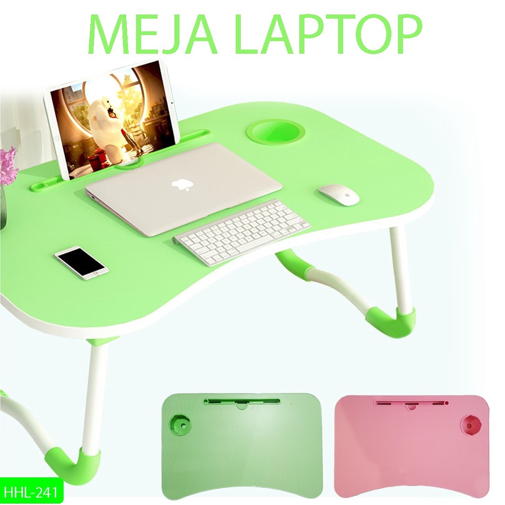 MEJA LAPTOP PORTABLE  MEJA BELAJAR LIPAT SERBAGUNA PRAKTIS