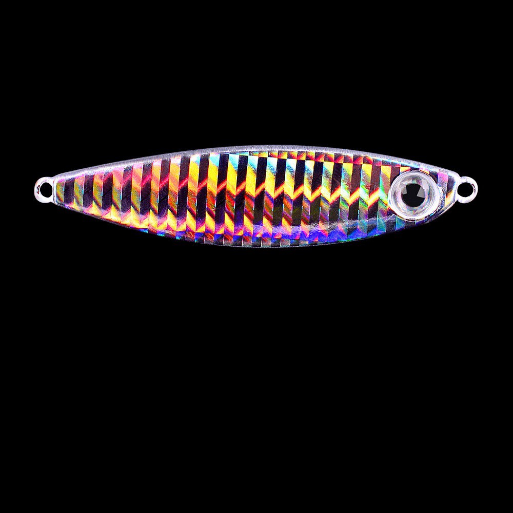 SYFishing 1Pcs New Luminous Laser Metal Jig Spoon Umpan Pancing Swimbait 7g/10g/15g/20g Fishing Lure Ikan Bass Sinking Bait Jigging