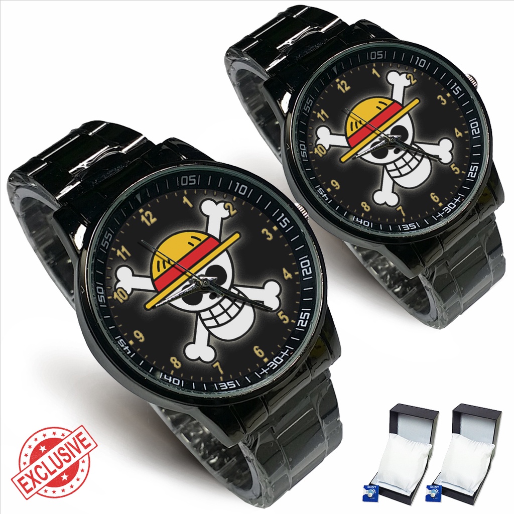 Jam Tangan Rantai Couple ONE PIECE TENGKORAK (Special)