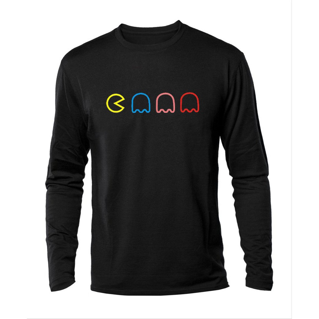 KAOS PACMAN LENGAN PANJANG - BAJU TSHIRT PACMAN