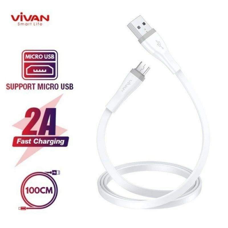 Kabel Data Vivan SM100S Kabel Data Micro USB ORIGINAL