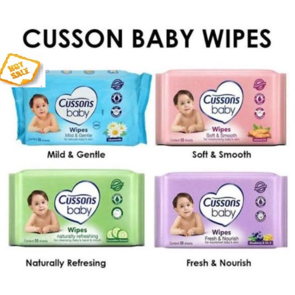 ( SATUAN ) Tisu Basah Cussons Baby Wipes 50s Promo Tissue Tisu Basah Cusson Baby Wipes