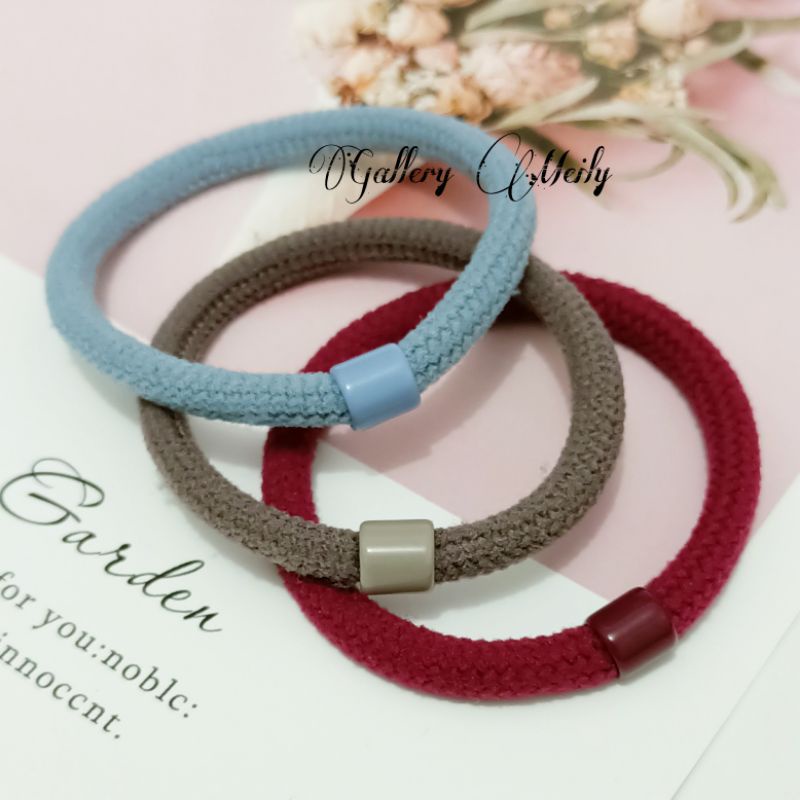 Gallerymeily Ikat Rambut Polos Tebal Korea