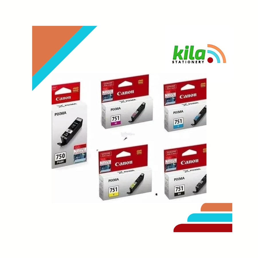 Tinta Canon 750 (Black) + 751 (Colour) = p7270 / ip8770 / ix6770 / ix6870