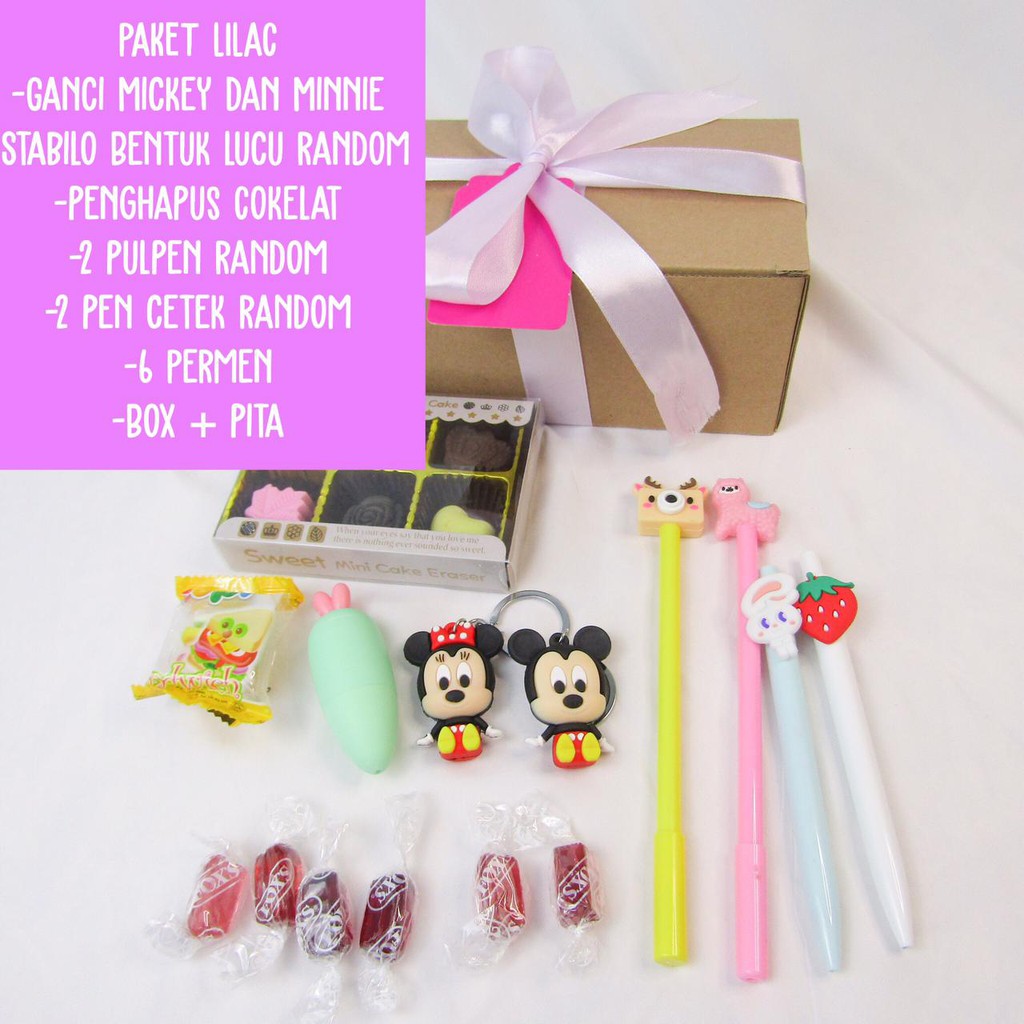 

Paket LILAC Hampers Valentine KADO UNIK hadiah ulang tahun Sarjana Garduation Disney Cokelat