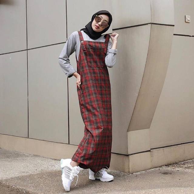 BEFAST - ZEC Overall Disha / Buna / PAKAIAN WANITA / JUMPSUIT&amp;OVERALL / Overal Wanita Kekinian / Jumpsuit Terbaru / Jumpsuit Motif Kotak-Kotak / Se Celana Panjang