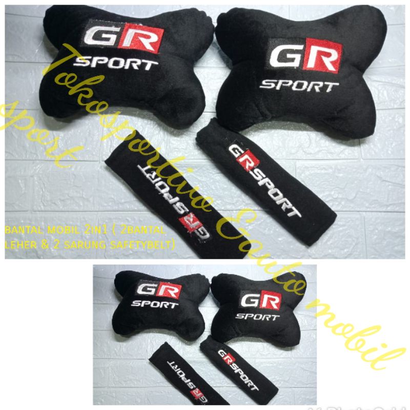 Bantal mobil 2in1 GR SPORT Sandaran jok mobil gr sport