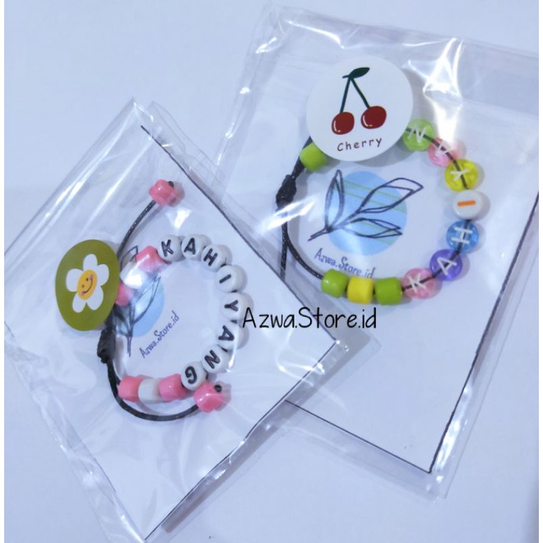 GELANG MANIK | CUSTOM NAMA | GELANG NAMA | GELANG BAYI | Gelang anak