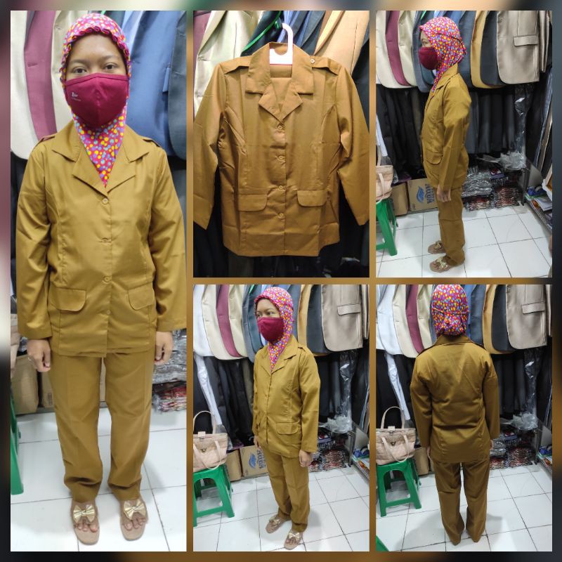 Baju Seragam wanita Dinas PNS DKI PMDA Safari PDH seragam dinas