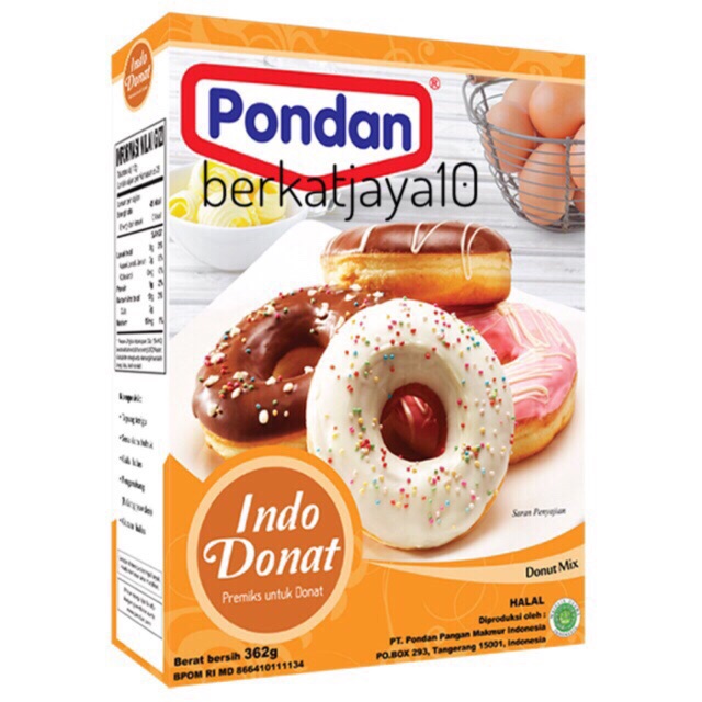 

Pondan Indo Donat Tepung Premix Instant Donut 362 gram