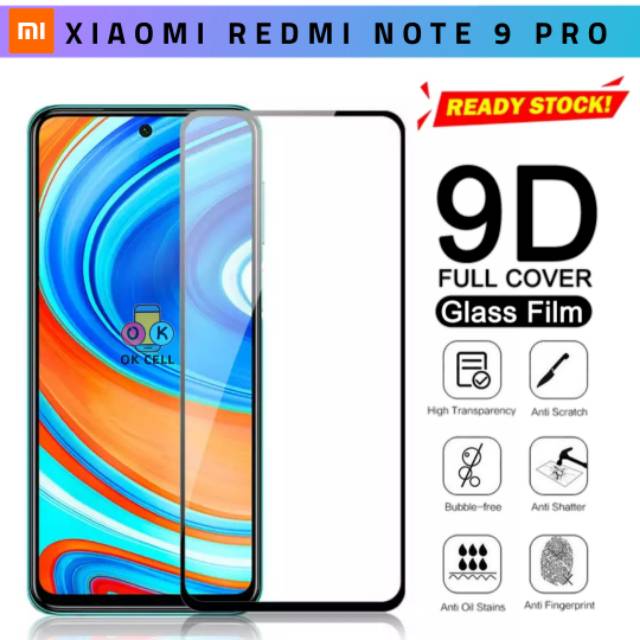 Xiaomi Redmi Note 9 Pro Tempered Glass Full Screen-TG Anti Gores Redmi Note 9Pro Pelindung Layar