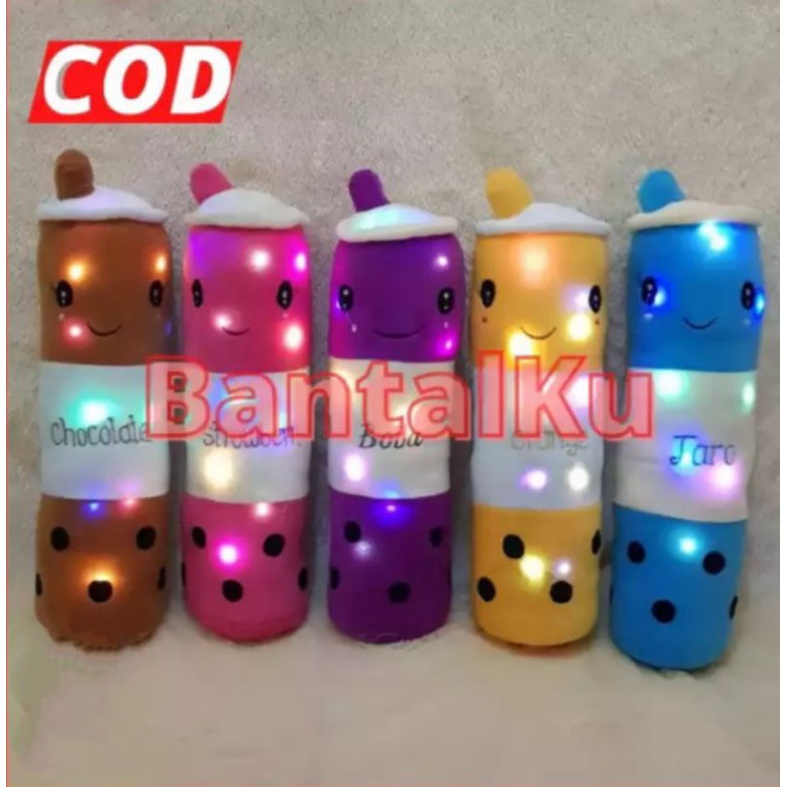 boneka guling boba LED