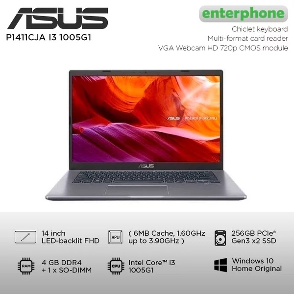 ASUS P1411CJA I3 1005G1 4GB 256SSD 14.0FHD W10