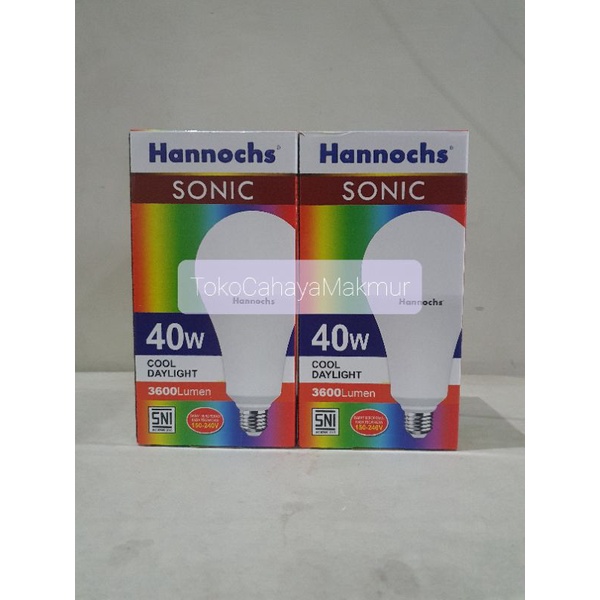 Lampu Bohlam LED Sonic 40w 40watt Hannochs CoolDayLight