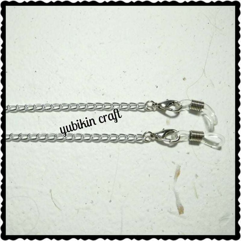 1 Piece Kalung Masker + Kacamata Rantai Aluminium 60cm Ringan Anti Karat