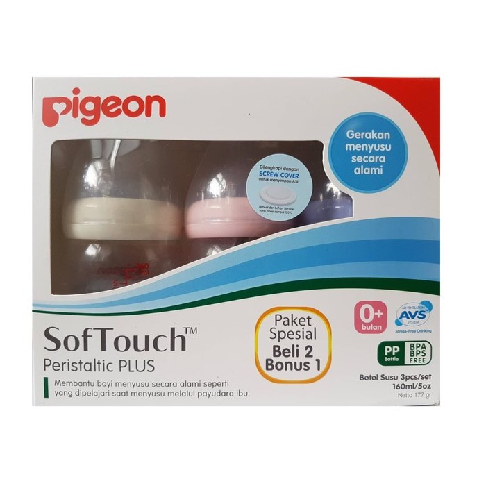 Pigeon Soft Touch Paket Spesial 0+ Bulan 160ml PP Bottle