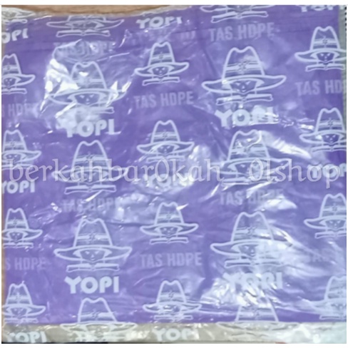 Kantong Plastik Kresek YOPI Ekonomis Uk 28 ( Besar ) Warna Ungu