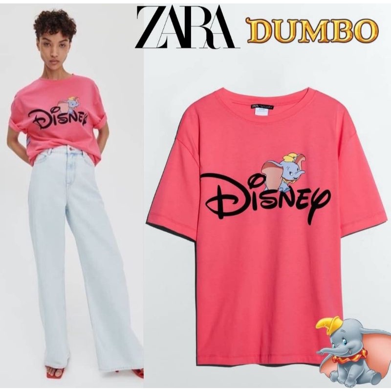 Zara Dumbo disney pink fuchsia T-shirt